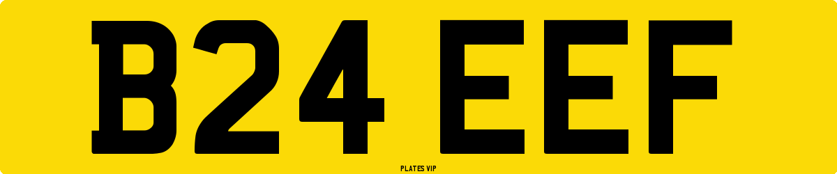 B24 EEF Number Plate