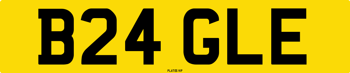B24 GLE Number Plate