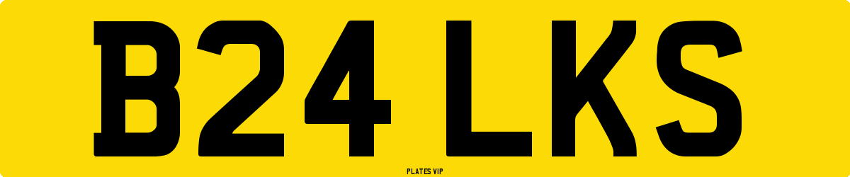 B24 LKS Number Plate