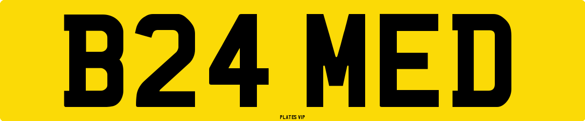 B24 MED Number Plate