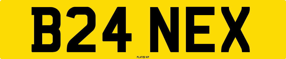B24 NEX Number Plate