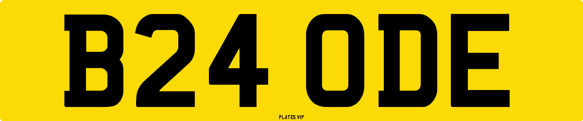 B24 ODE Number Plate