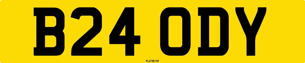 B24 ODY Number Plate