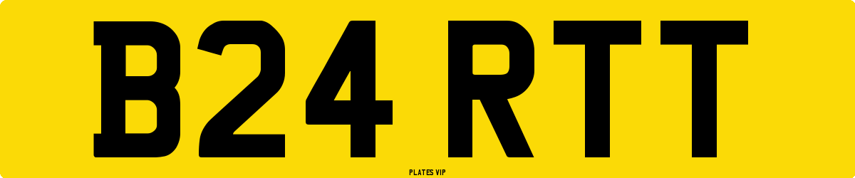 B24 RTT Number Plate