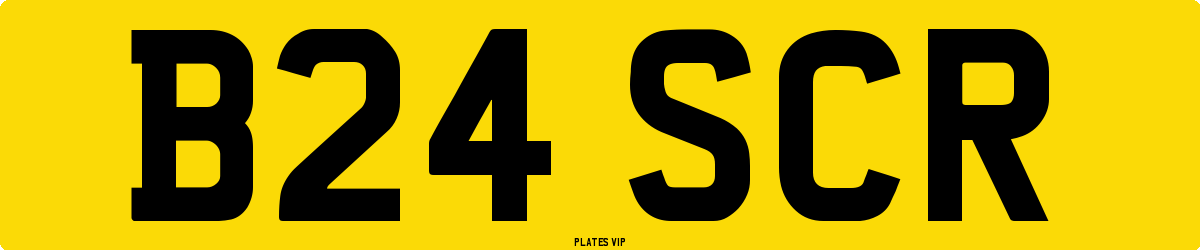 B24 SCR Number Plate