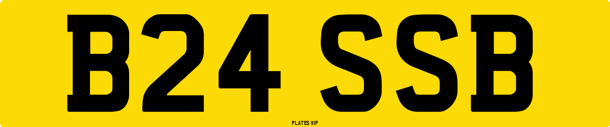 B24 SSB Number Plate