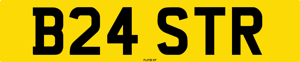 B24 STR Number Plate