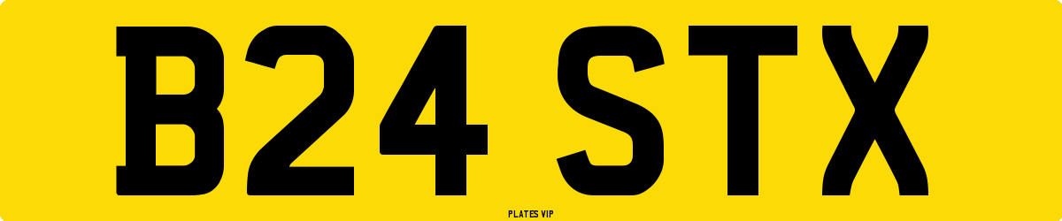 B24 STX Number Plate