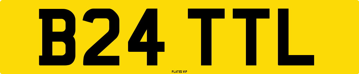 B24 TTL Number Plate