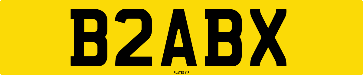 B2ABX Number Plate