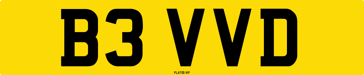 B3 VVD Number Plate