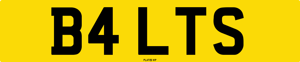 B4 LTS Number Plate