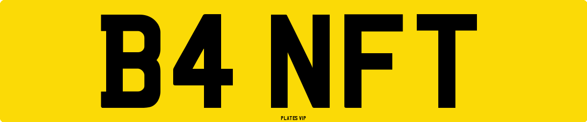 B4 NFT Number Plate