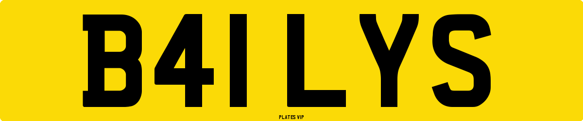 B41 LYS Number Plate
