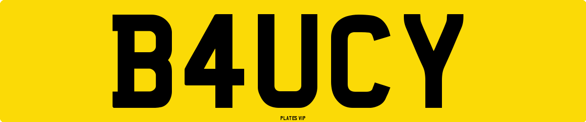 B4UCY Number Plate