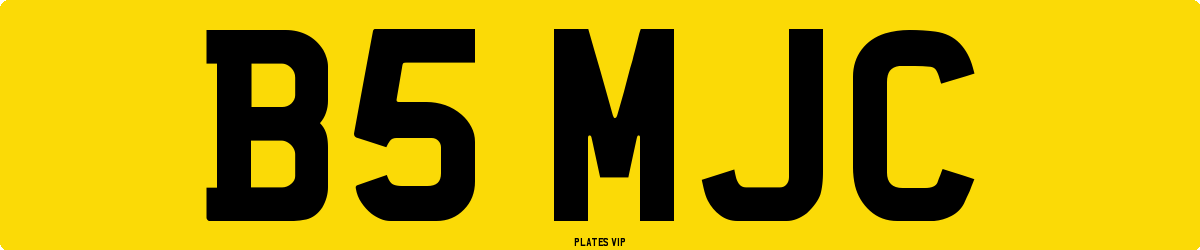 B5 MJC Number Plate