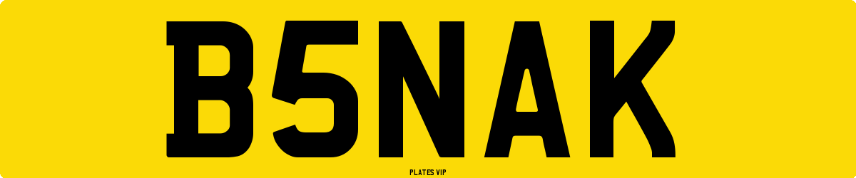 B5NAK Number Plate