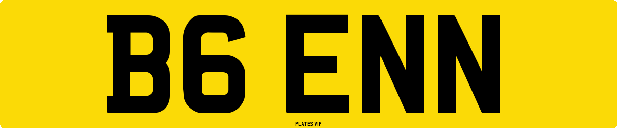 B6 ENN Number Plate