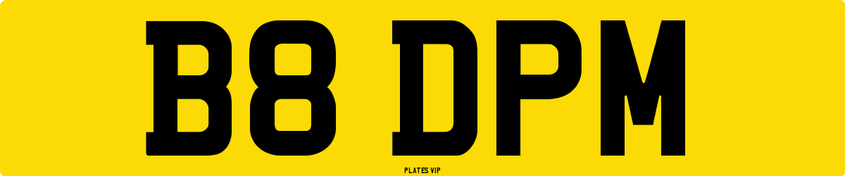 B8 DPM Number Plate