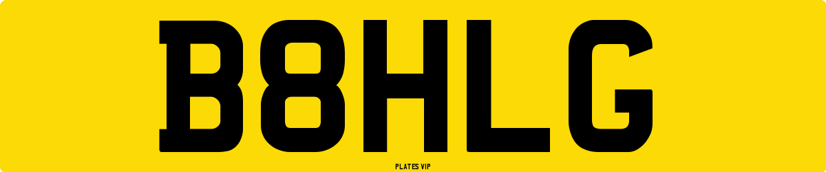B8HLG Number Plate