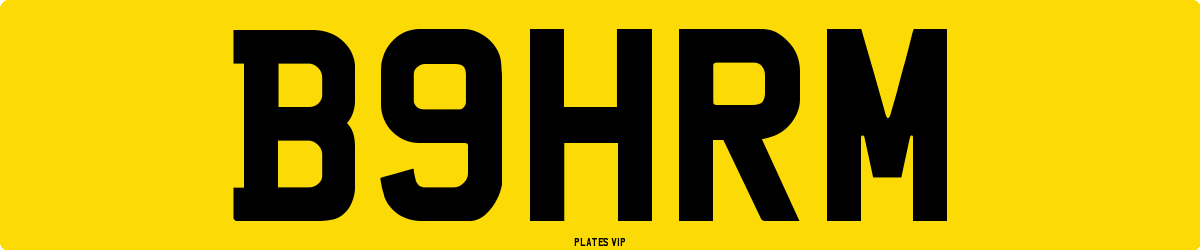 B9HRM Number Plate