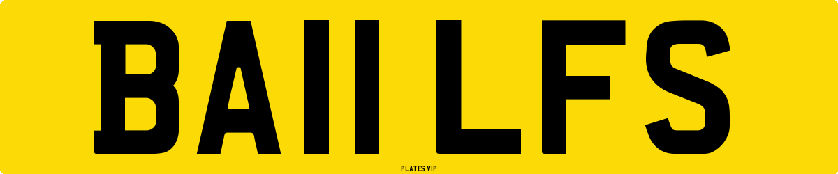 BA11 LFS Number Plate