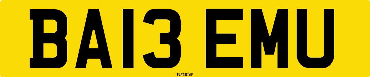 BA13 EMU Number Plate
