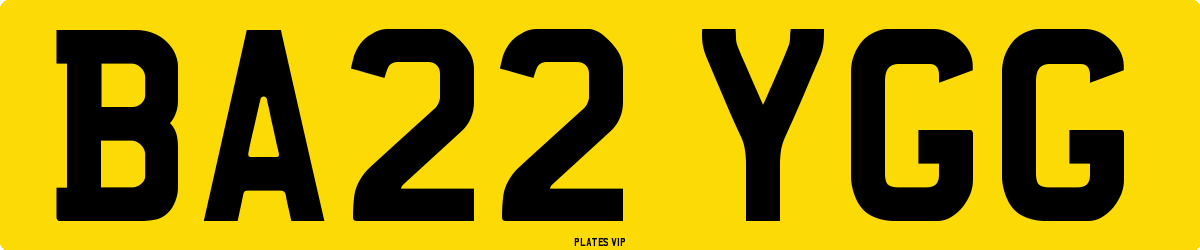 BA22 YGG Number Plate