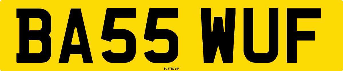 BA55 WUF Number Plate