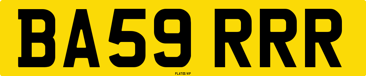 BA59 RRR Number Plate