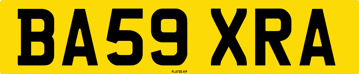BA59 XRA Number Plate