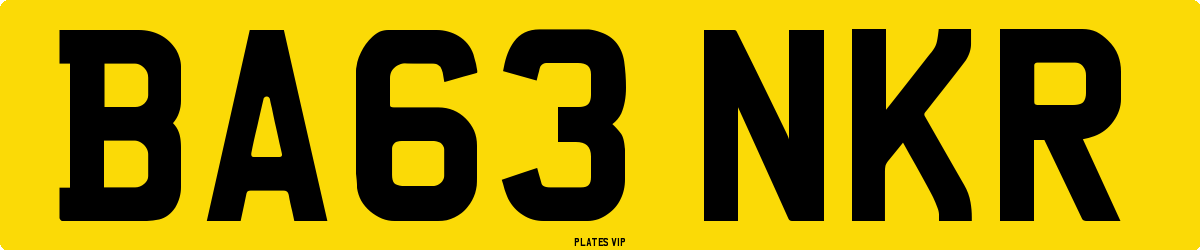BA63 NKR Number Plate