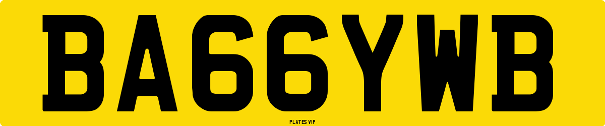 BA66YWB Number Plate