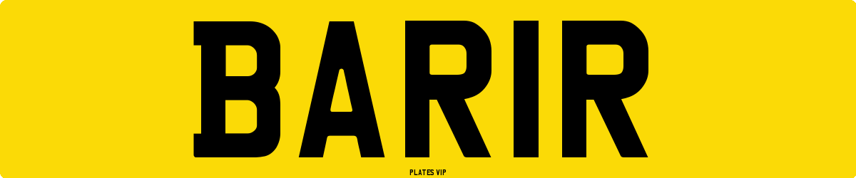 BAR1R Number Plate