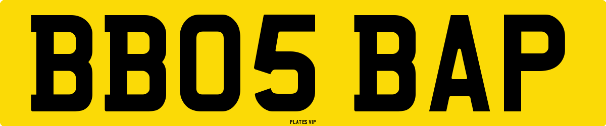 BB05 BAP Number Plate