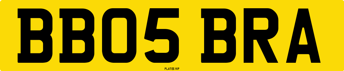 BB05 BRA Number Plate