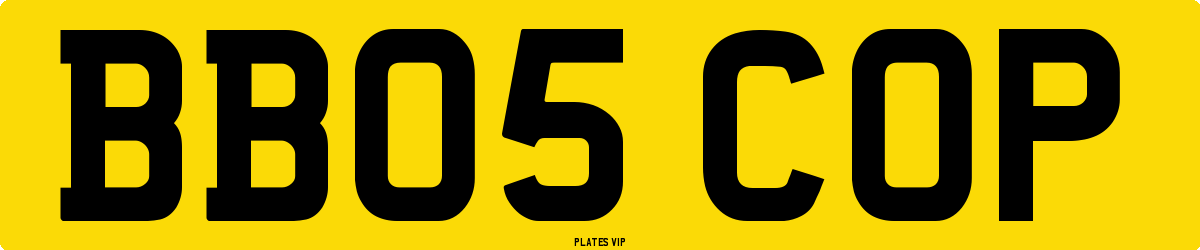 BB05 COP Number Plate