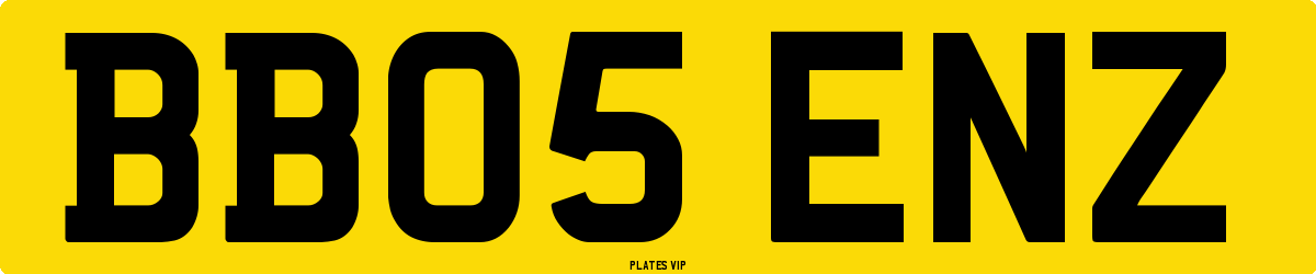 BB05 ENZ Number Plate