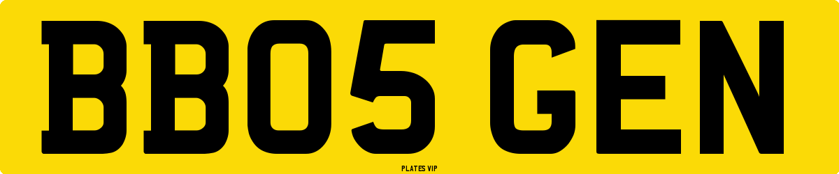 BB05 GEN Number Plate