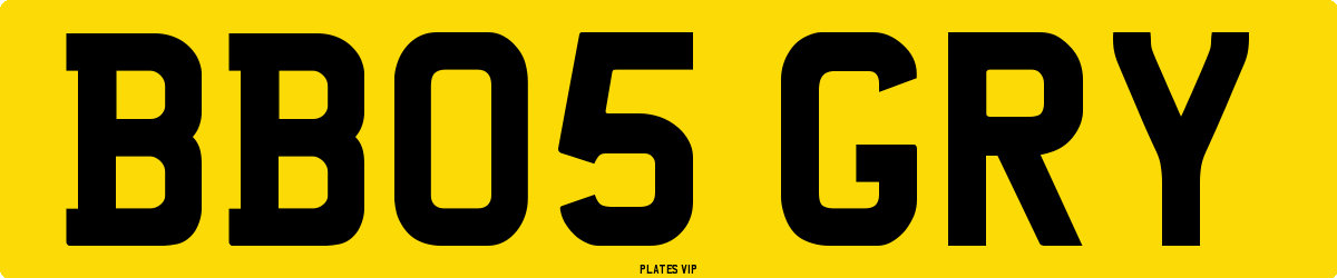 BB05 GRY Number Plate