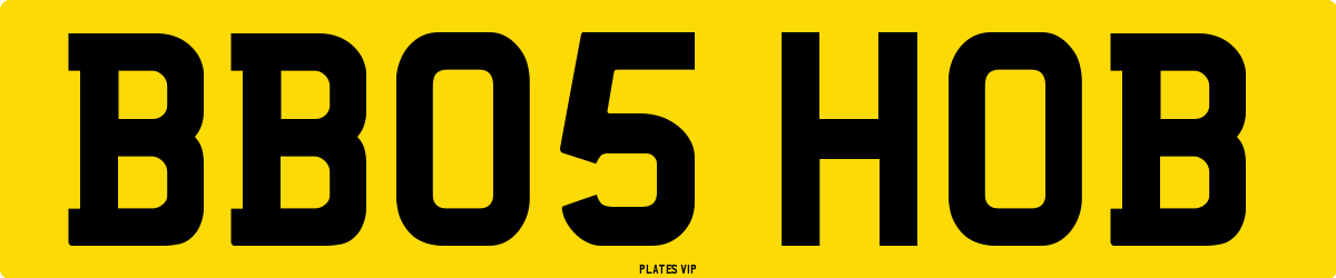 BB05 HOB Number Plate