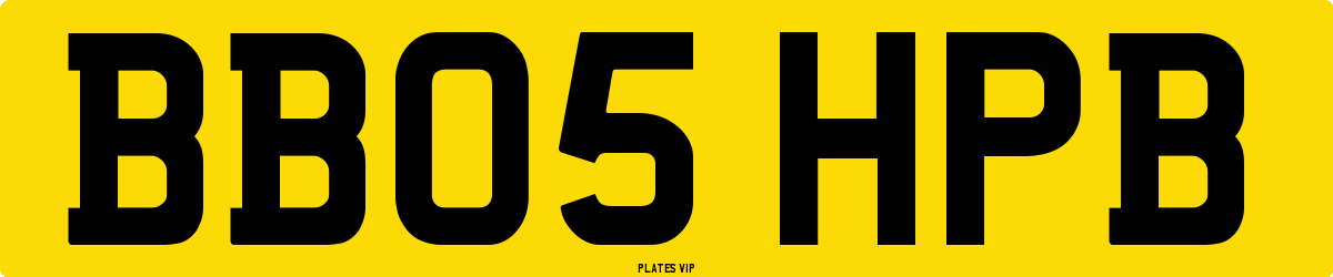 BB05 HPB Number Plate