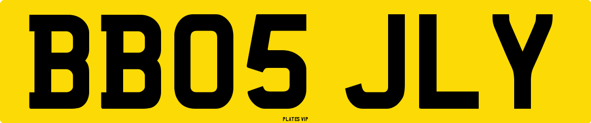BB05 JLY Number Plate