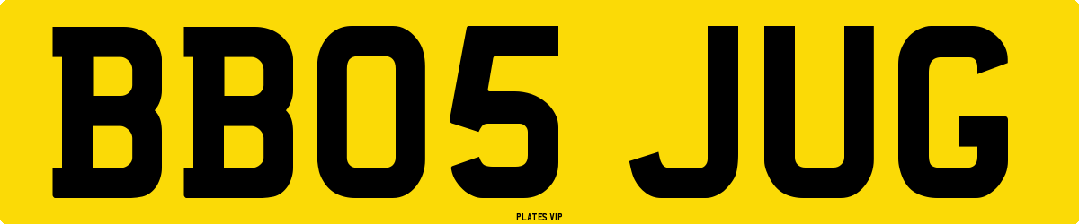BB05 JUG Number Plate