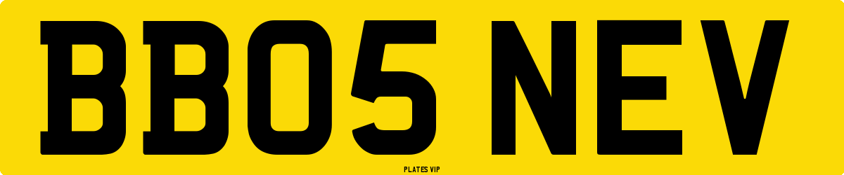 BB05 NEV Number Plate
