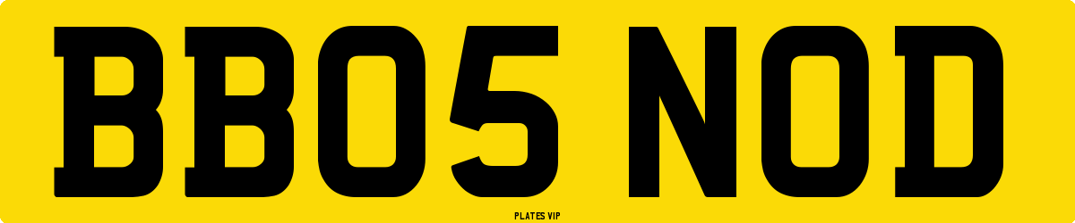 BB05 NOD Number Plate