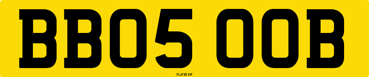 BB05 OOB Number Plate