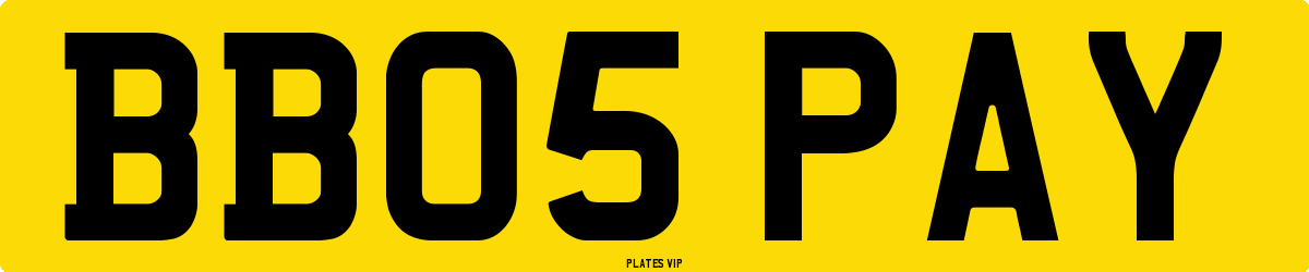 BB05 PAY Number Plate