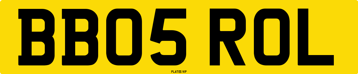 BB05 ROL Number Plate