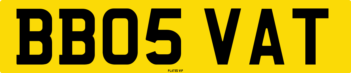 BB05 VAT Number Plate
